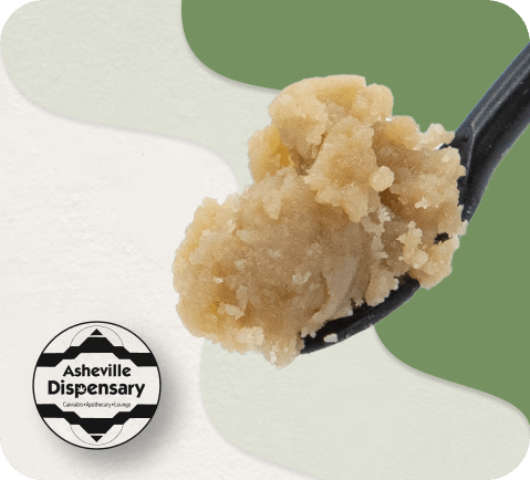 Asheville Dispensary THCA Live Rosin Tropical Cherry hybrid concentrate, 74% potency, fruity terpenes, happy effects, premium extract