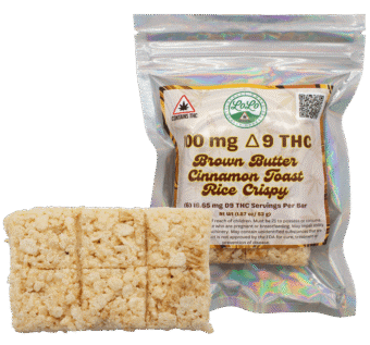 Delta-9-100mg-Cinnamon-Toast-Rice-Cripsy LoLo Bars - Delta 9 Rice Crispy - Brown Butter Cinnamon Toast Rice Crispy
