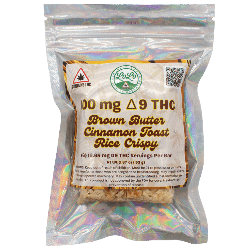 LoLo Bars - Delta 9 Rice Crispy - Brown Butter Cinnamon Toast Rice Crispy
