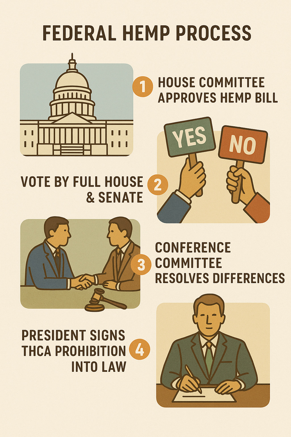 infographic describing the process of the Farm Bill.