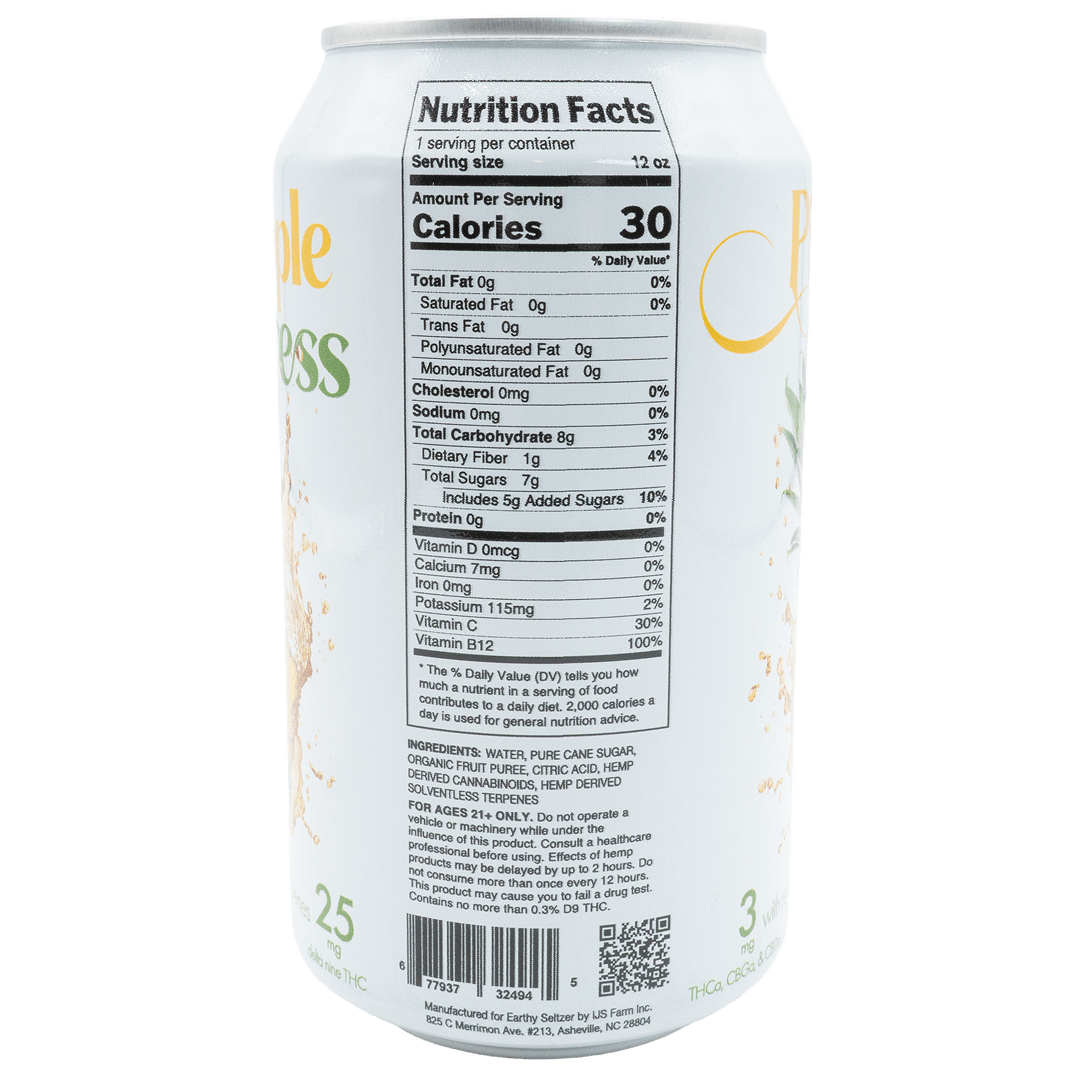 Earthy Delta 9 Seltzer - Pineapple Express - Asheville Dispensary