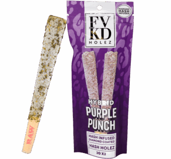 Purple Punch FVKD Diamond infused hash hole pre roll Front min 1