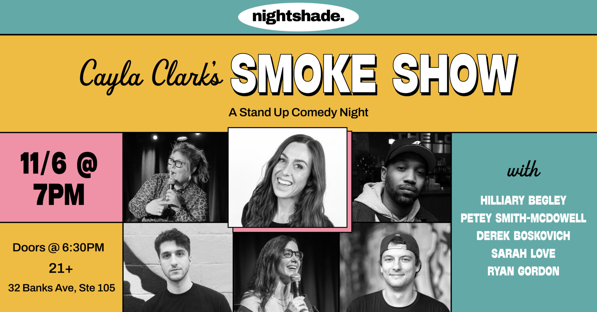 Cayla Clark’s Smoke Show Presented by Nightshade Cayla Clark’s Smoke Show Presented by Nightshade