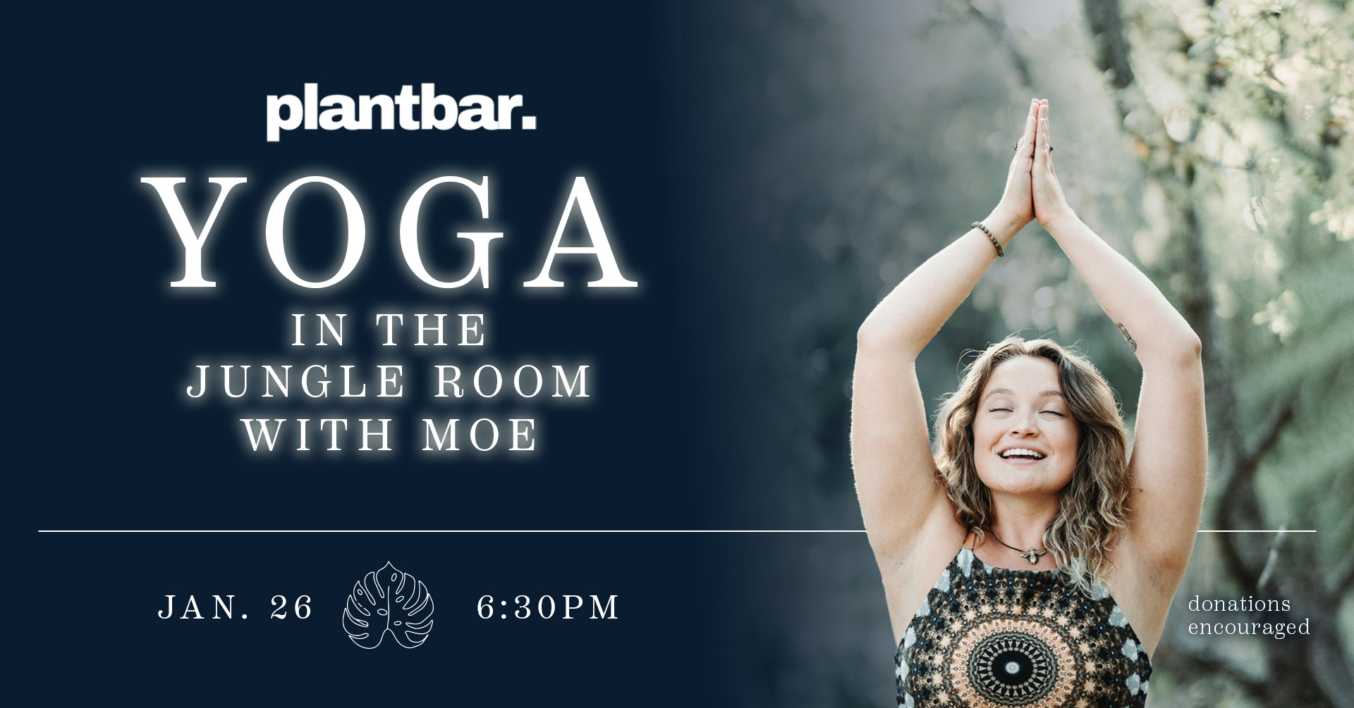 <h1 class="tribe-events-single-event-title">Yoga in the Jungle Room Hosted by Plant Bar</h1>
