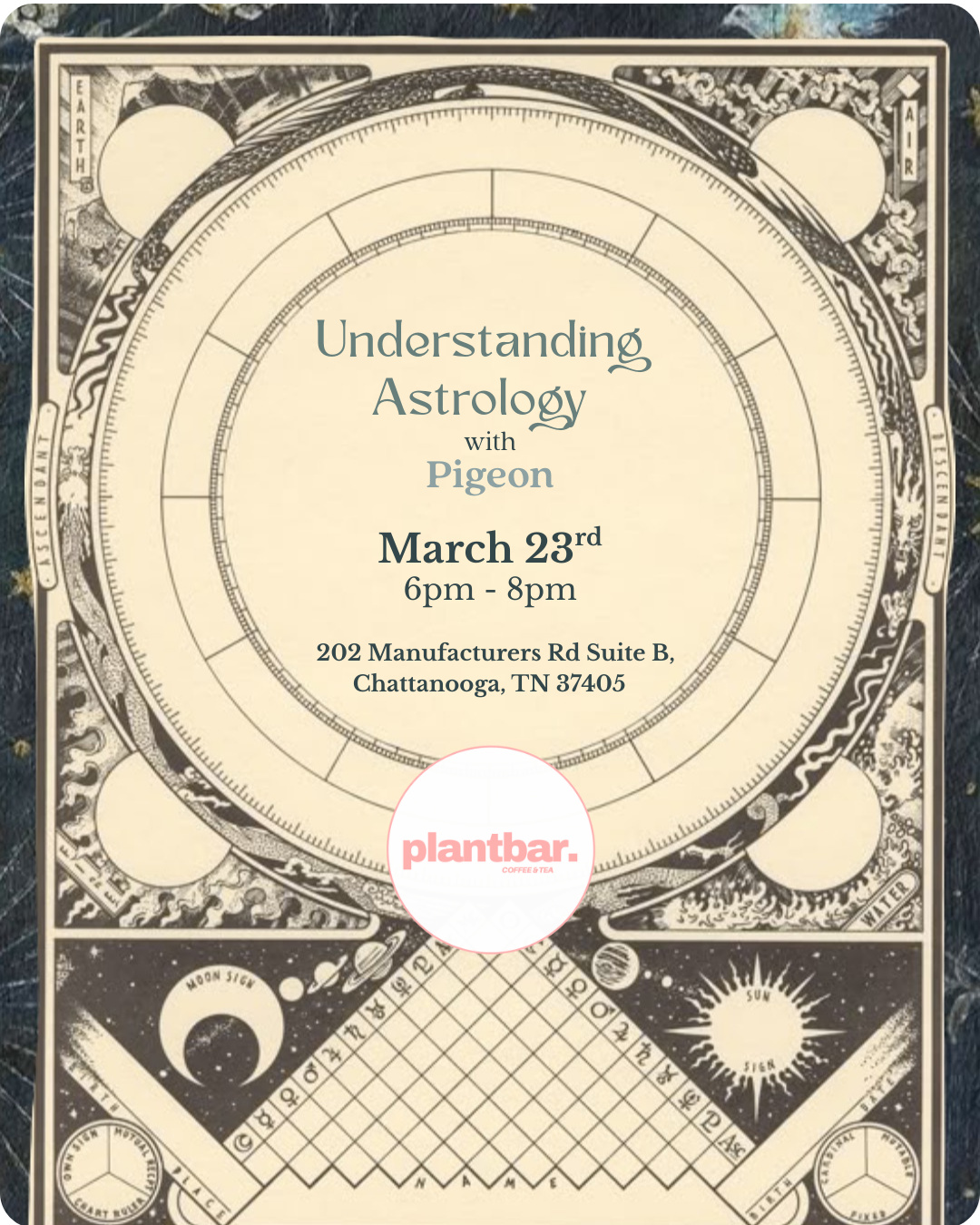 <h1 class="tribe-events-single-event-title">Understanding Astrology with Pigeon Hosted by Plant Bar</h1>