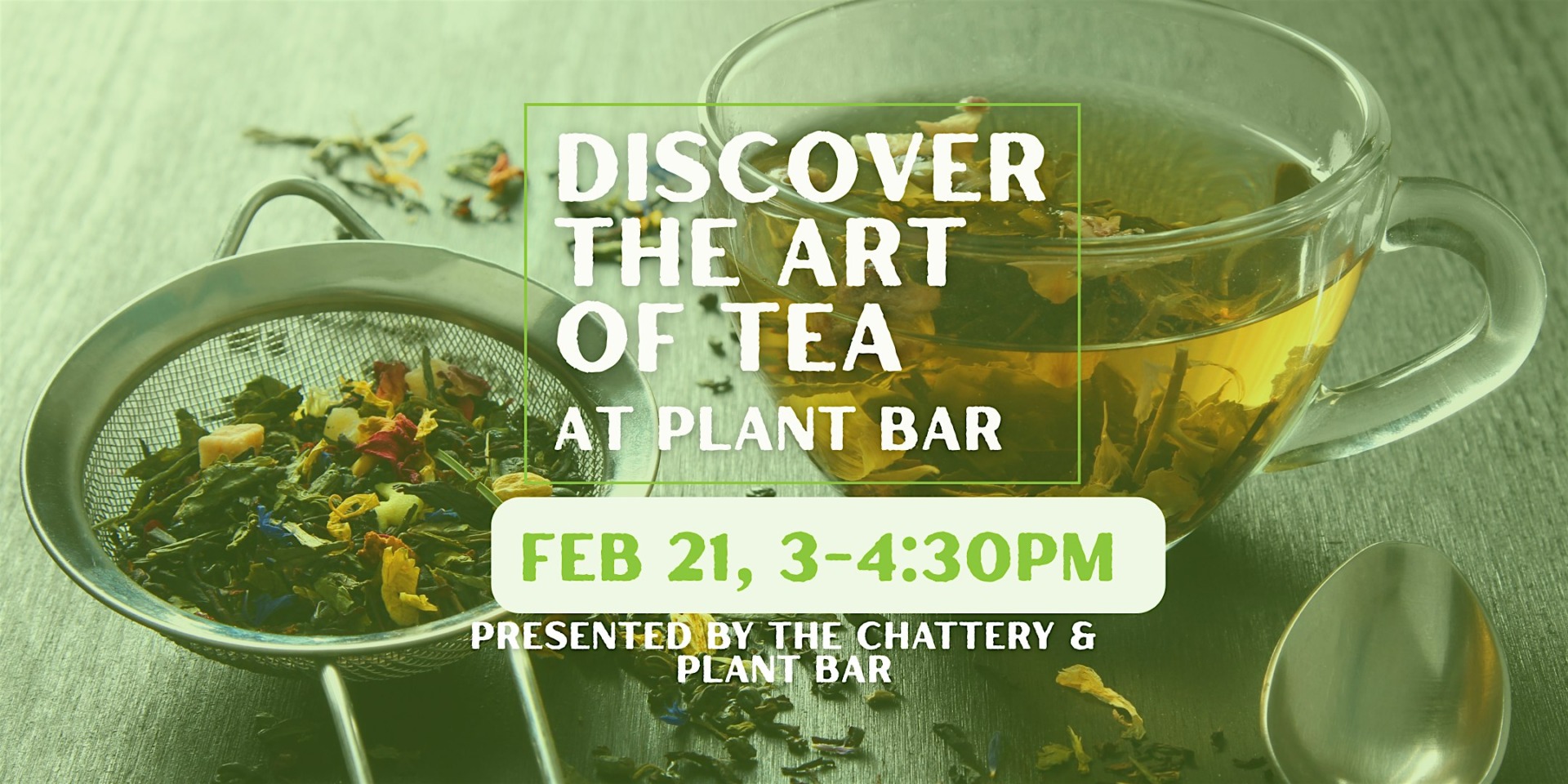 <h1 class="tribe-events-single-event-title">The Art of Tea with Kane Hosted by Plant Bar</h1>
