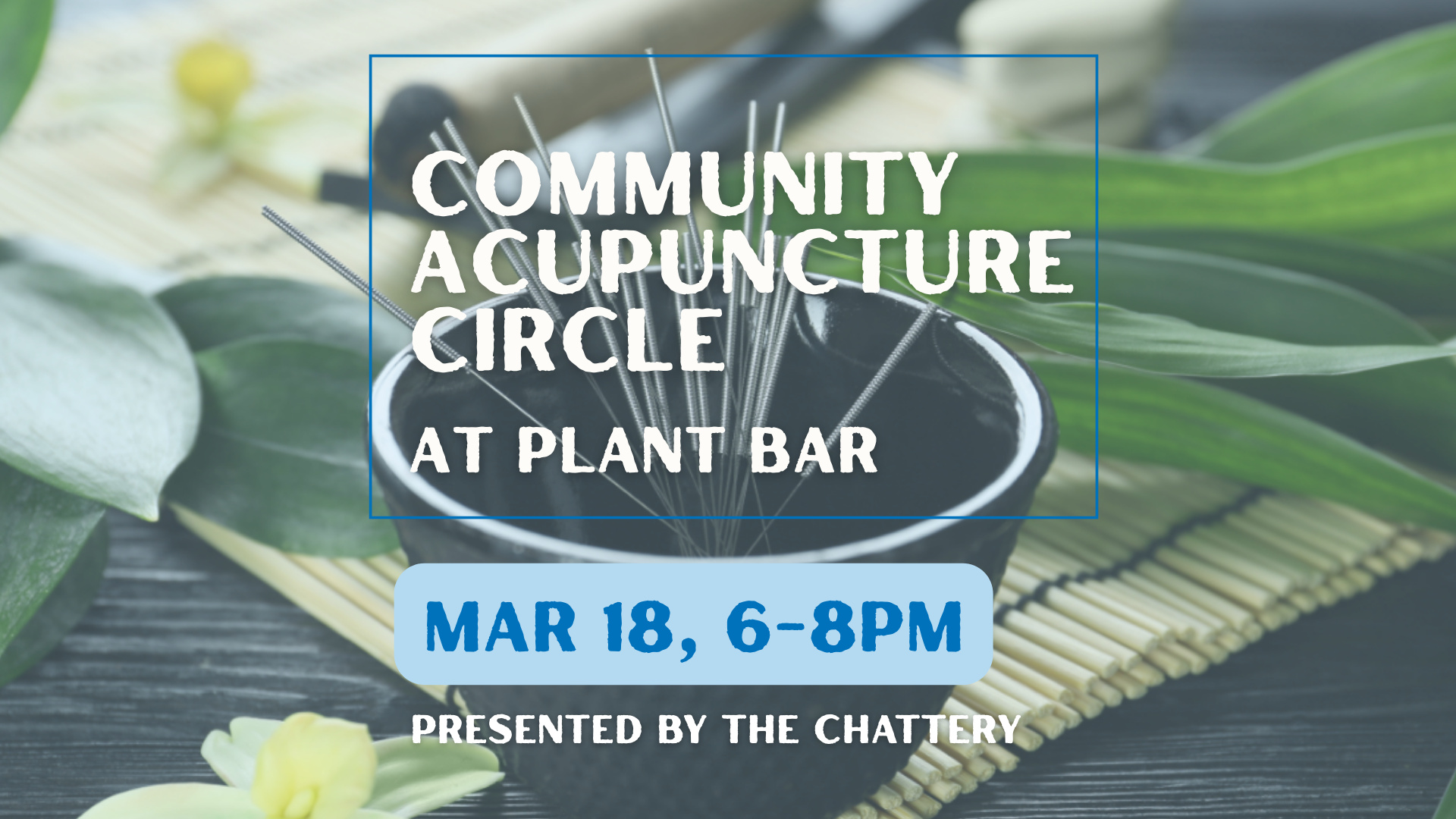 Community Acupuncture Circle Hosted by The Chattery and Plant Bar