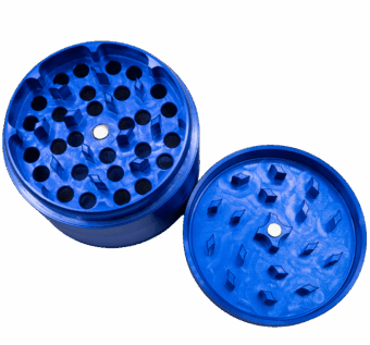 AD-4-Piece-Aluminum-Grinder-Blue-1 (1) Asheville Dispensary 4-Piece Aluminum Grinder