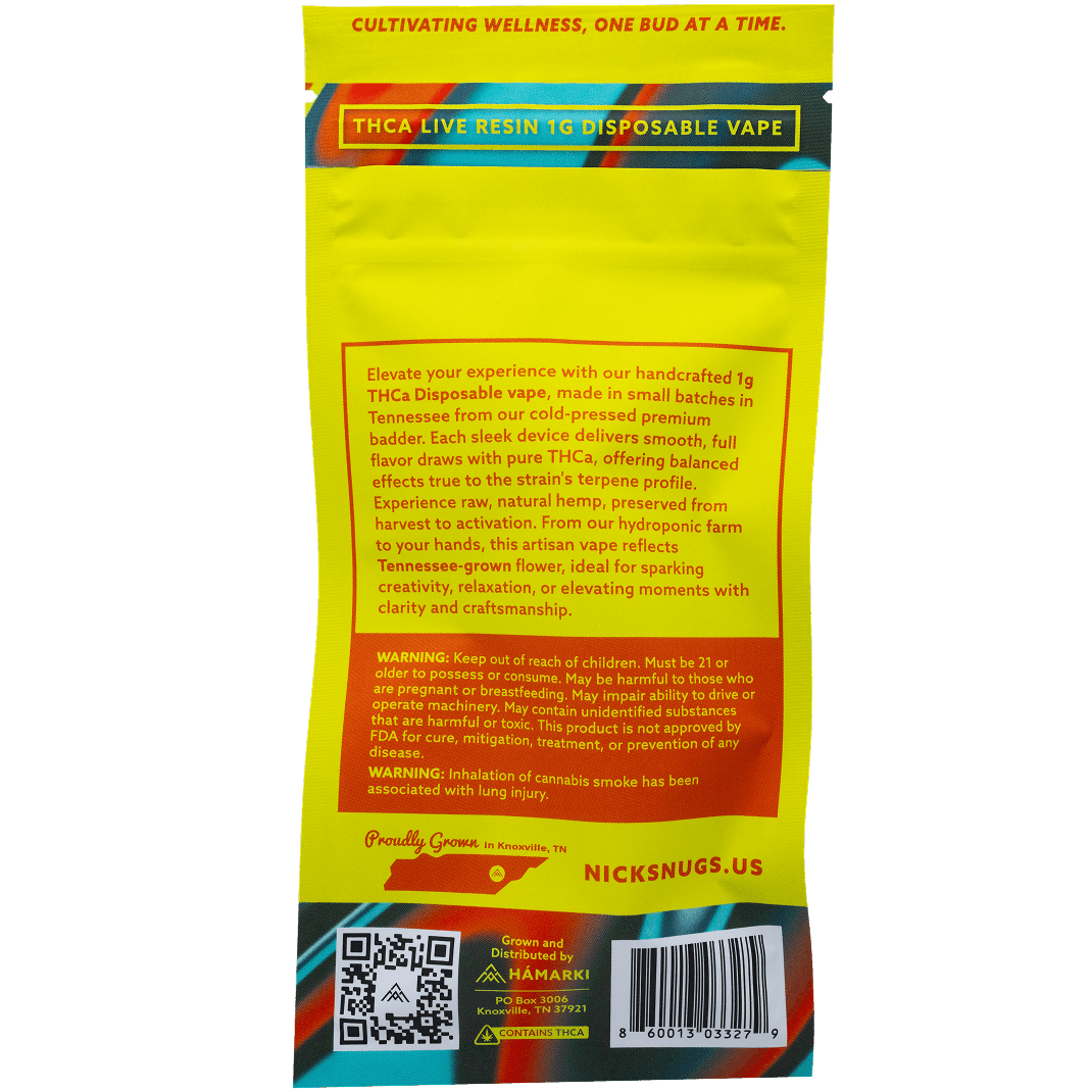 Super Boof THCA Live Resin Vape - Nick's Nugs