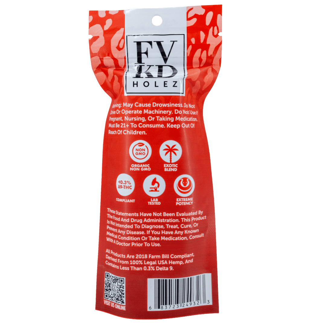 FVKD Diamond Coated Hash Hole Pre Roll - Strawberry Kush Cake