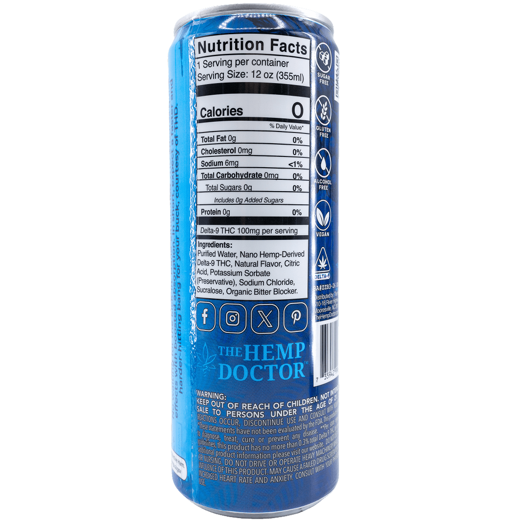 Zooted Delta 9 Seltzer - Blue Razz