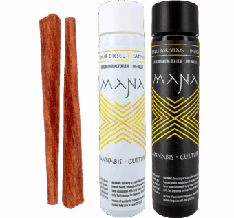 Mana Cannabis Culture | 2-Pack Botanical Tea Leaf Blunts