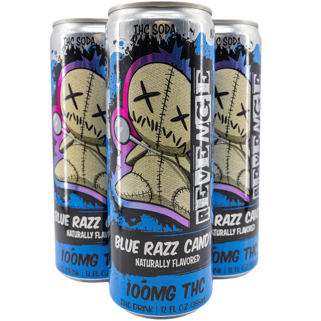 Revenge Delta 9 Soda - Blue Razz Candy