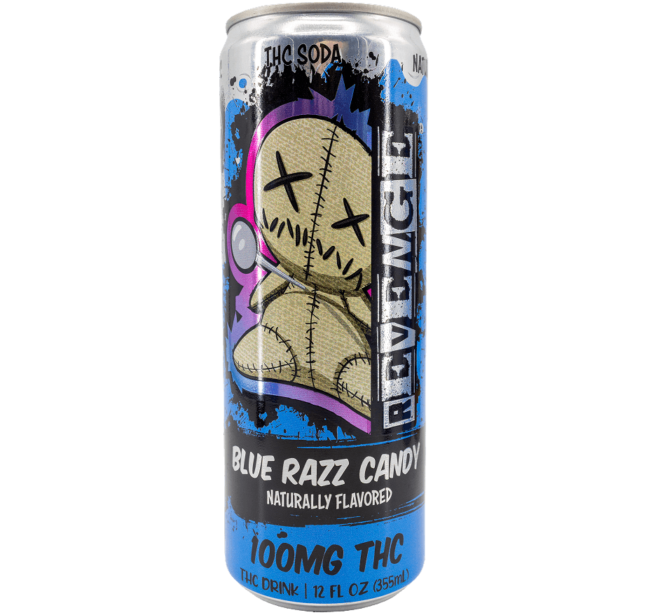 Revenge Delta 9 Soda - Blue Razz Candy