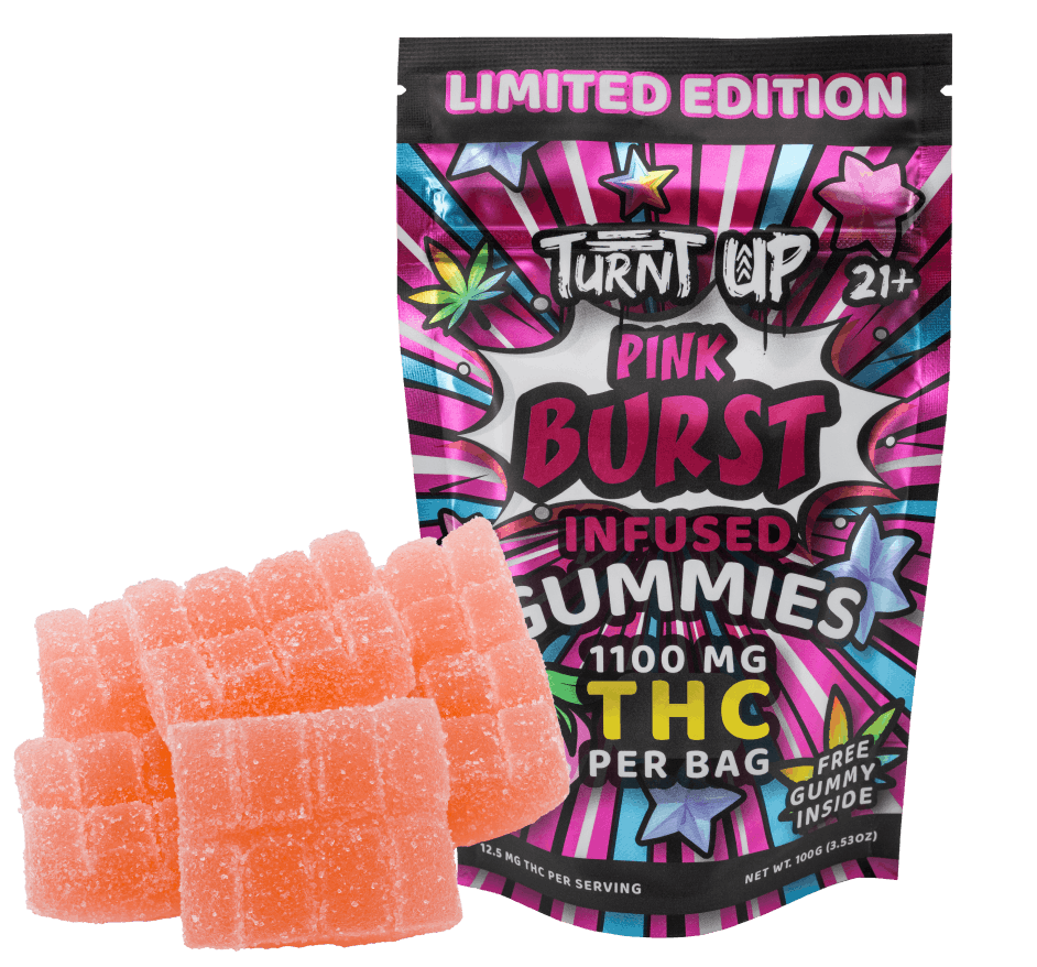 Turnt-UP-Gummies-Pink-Burst-1100MG-Main (1) Turnt Up Limited Edition Gummies - Pink Burst