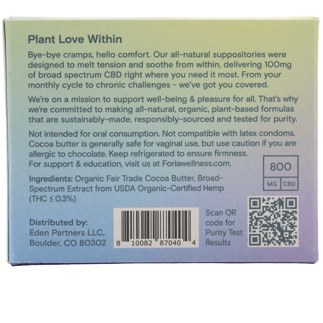 Foria Relief CBD Suppositories