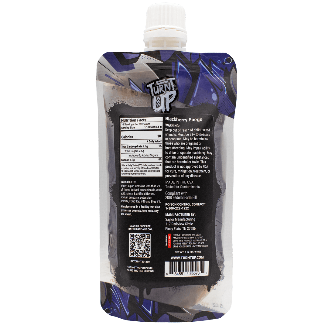 Turnt Up Delta 9 Juice Pack - Blackberry Fuego