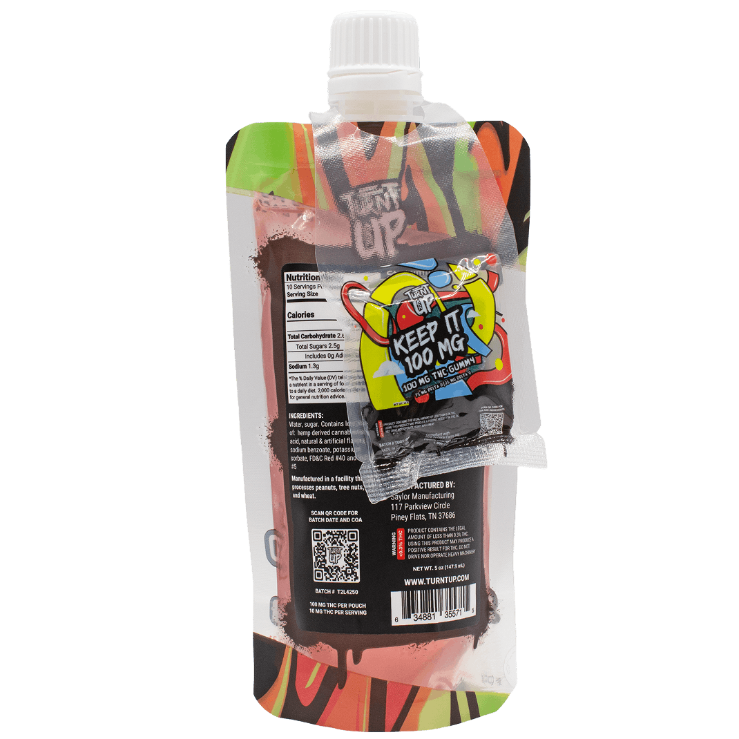 Turnt-Up-Strawmelon-Fuego-back-gummy Turnt Up Delta 9 Juice Pack - Strawmelon Fuego