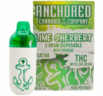 Anchored - 3 Gram THCA Vape - Lime Sherbert