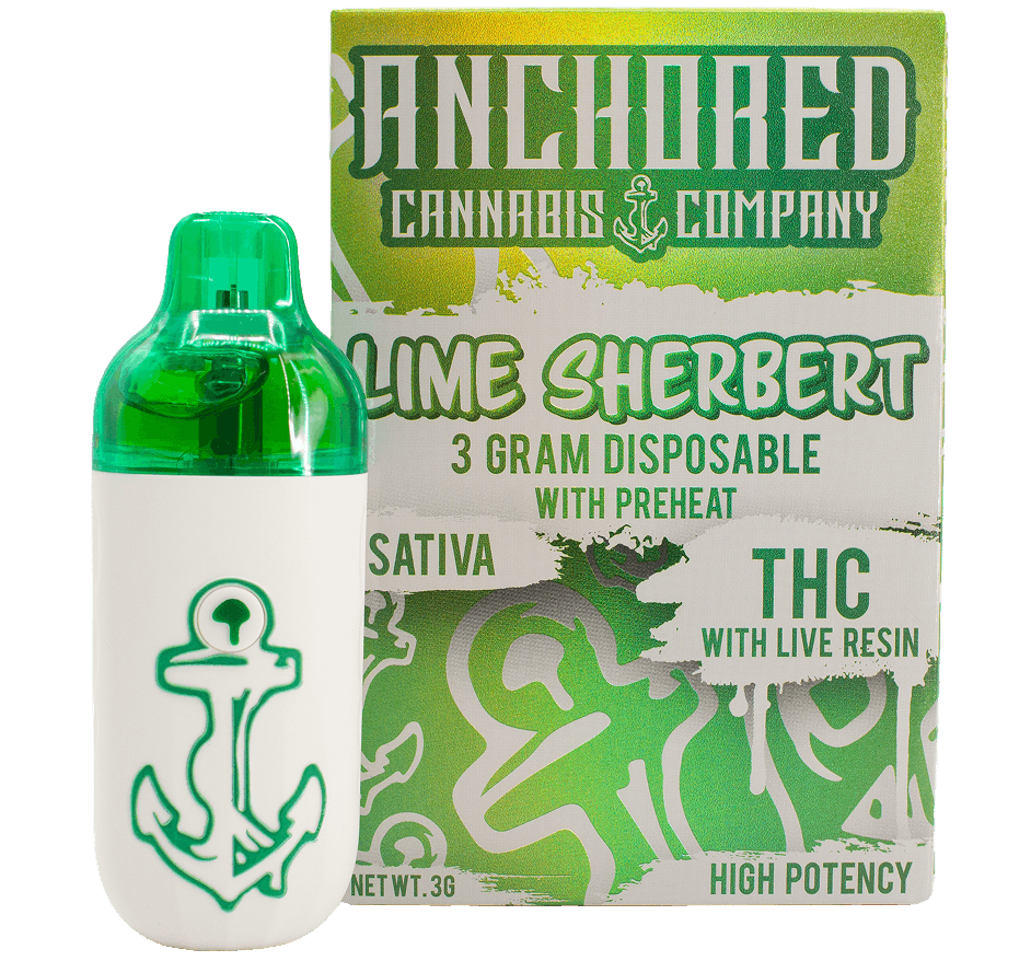 anchored-3-gram-thca-vape-lime-sherbert-main Anchored - 3 Gram THCA Vape - Lime Sherbert