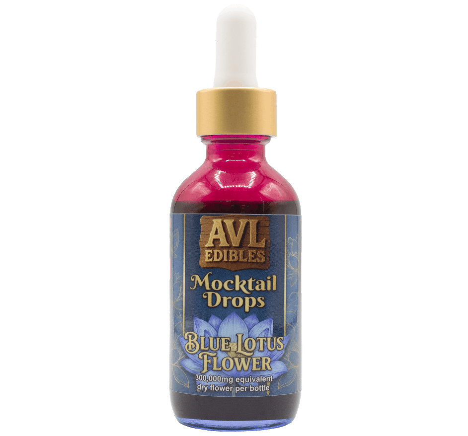 AVL-Edibles-Mocktail-Drops-Blue-Lotus-Flower-Front Blue Lotus Flower Mocktail Drops - AVL Edibles