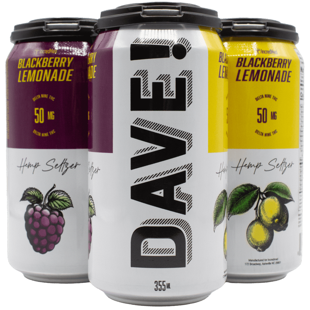 DAVE! 50mg THC Seltzer - Blackberry Lemonade
